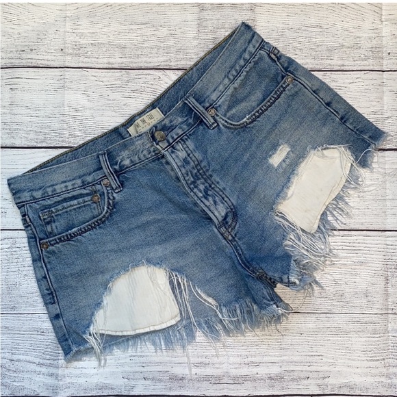 Free People We The Free Denim Shorts - Picture 2 of 10